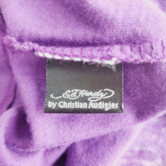 Ed Hardy Christian Audigier Nurse Bedazzle Top XS - Picture 7 of 8